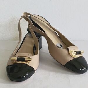 MICHAEL Michael Kors Leather Colorblock Slingback Size 9 1/…